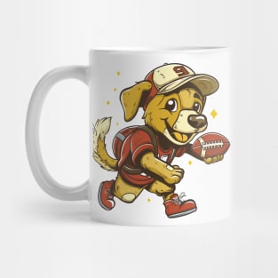 Dog Playing American Football Mug